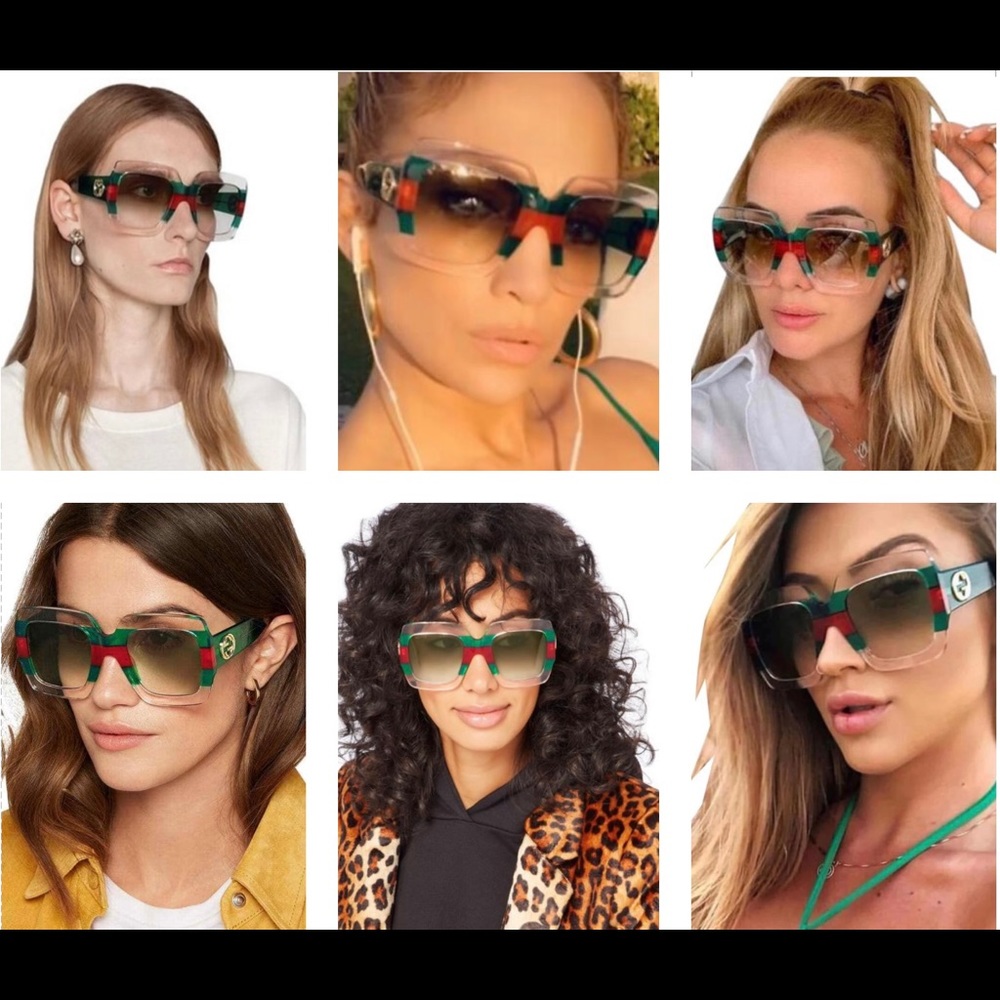 GUCCI MULTI GREEN SUNGLASSES FROM THE URBAN COLLECTION AS SEEN ON J LO & CELEBS - Picture 13 of 16